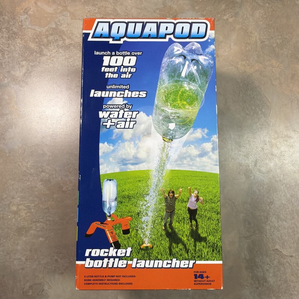 The Original Aquapod Rocket Bottle Launcher Kit - Launches Soda Bottles 100Ft Up